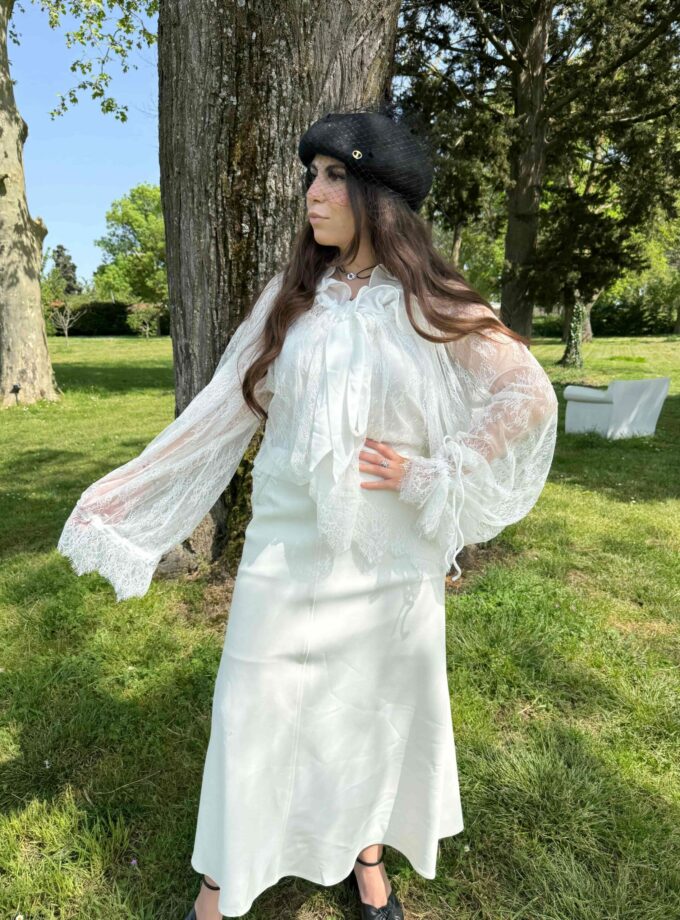 Haut perle blanc