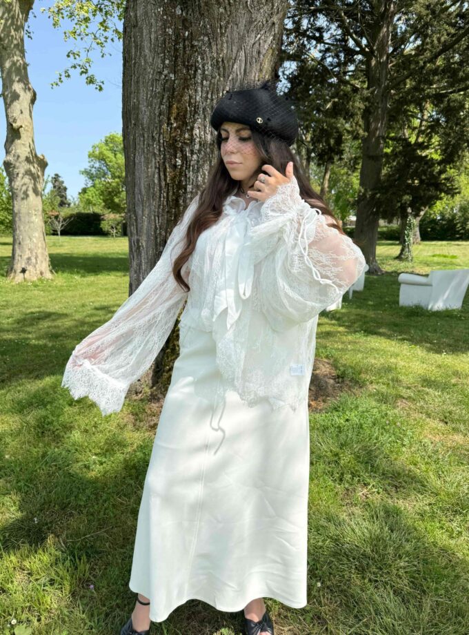 Haut perle blanc